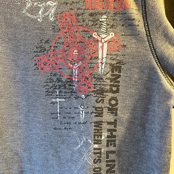 WAREHOUSE One Shirt Long-Sleeved Gray Size L - Picture 4 of 9